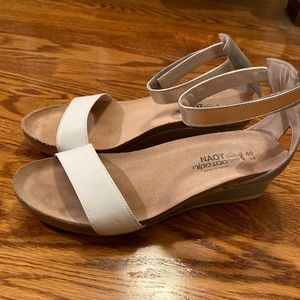 NAOT wedge sandals with ankle strap